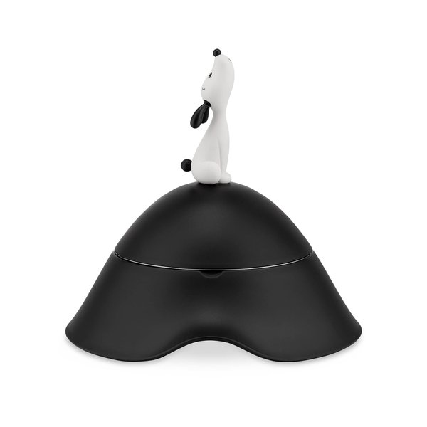 Alessi AMMI19 B Lula' Dog Bowl, Black, Black