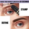 iMethod Brow Stamp Kit - Eyebrow Stamp with 27 Eyebrow Stencils, Eye Brow Stencils Kits, Natural Eyebrows, Easy to Use, Black Brown