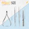 Pixkrot Ingrown Toenail Removal Kit, Ingrown Toenail Treatment Tool,Nail Clippers and Lifter,Thick Toenail Nail Cleaning and Foot Repair Tool,Correction Polish Pain(4 Pack,Stainless Steel)