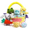 JOYIN 8 Pcs Easter Plush Basket Playset Stuffed, Cute Style First Basket Stuffers, for Baby Kids Easter Gifts, Easter Party Favors, Basket Stuffers Fillers, Easter Decor