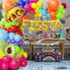 Ouddy Life 121Pcs Mexican Fiesta Taco Party Decorations, Fiesta Balloon Arch Garland Kit Cinco De Mayo Decor with Cactus Avocado Taco Mexican Hat for Carnival Festival Birthday Baby Shower Supplies