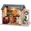 DIY Miniature Dollhouse Kit, CUTEROOM Wooden Dollhouse Kit Miniature House Kit with Furniture, for Adults Kids (Holiday Time)