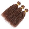 Light Brown Kinky Curly Bundles Human Hair Color 30 Human Hair Bundles Brown Curly Wave Bundles Double Weft Brazilian Human Hair Wet and Wavy Bundles Silky Soft 10 10 10 inch