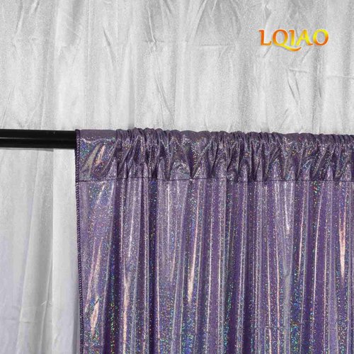 LQIAO Sparkling Holographic Laser Backdrop: Shimmer Sequin - Waterproof Easy to Clean - Use for Birthday, Wedding, Christmas, Thanksgiving Anniversary Party Decor - Size 5ftx7ft Lavender