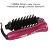 Curling Iron Brush, Folding Electric Hair Curler Heated Curling Wand Styler Hot Comb Brush Ceramic Coating Portable Hair Dressing Beauty Tool for Home Professional Salon(American standard (110-240V))