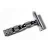 CS-205 Classic Samurai Travel Double Edge Safety Razor Chrome Plated with Free Leather Case