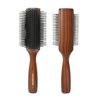 Vess C-2000 Professional Hair Brush Tourmaline Ceramic 9 Row Round Tip Curved Pad Anti-static Natural Rubber Specialized Pin Structure