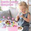 3000 Arts and Crafts Supplies for Kids Craft Kit All in 3 Layered Craft Box with Pipe Cleaners Crafts for Kids Age 4-6, 6-8, 8-12 DIY School Supplies Materials Set Toys Gifts for Girls Boys, Pink
