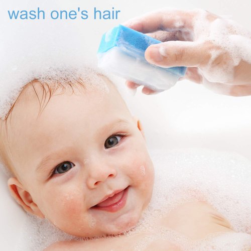ZIZNBA 12PCS Baby Bath Time Sponge Brush- Body, Hair, and Scalp Cleaning - Gentle on Infant, Toddler Sensitive Skin - Great Sensory Feel.