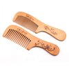 Handmade Wooden Hair Comb for Curly Wide Toothed Wooden Comb, anti-Static and Barrier-free Hand Brushing Beard, hair, Suitable for Women, Male Static Natural Wood (2PCS handle)