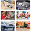 1/32 Pickup Trailer RV Model Kit, Off-Road Vehicle Alloy,Car Model Diecast Metal Toy,Truck Model Simulation Sound Light,Gifts for boy Girl. (with RV Black)