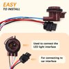 mankk 2Pcs 3157 3057 4157 LED Resistor Kit, 50W 6 Ohm Turn Signal Bulb Relay Harness Resistor Adapter Fix Flashing Error Code Warning Canceller for Upgrading Turn Signal Bulb Relay Harness 3157