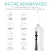 VOYOR Water Flosser Oral Irrigator Cordless Rechargeable Dental Water Jet Flosser with 3 Working Modes, IPX7 Waterproof for Teeth, Brace, Bridges Care WF200