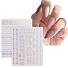 JMEOWIO 12 Sheets Aurora Nail Art Stickers Decals Self-Adhesive Pegatinas Uñas Glitter Holographic Nail Supplies Nail Art Design Decoration Accessories