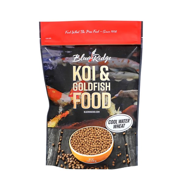Blue Ridge Fish Food [2lb], Cool Water Wheat Formula Floating 3/16" Pellet, Koi and Goldfish