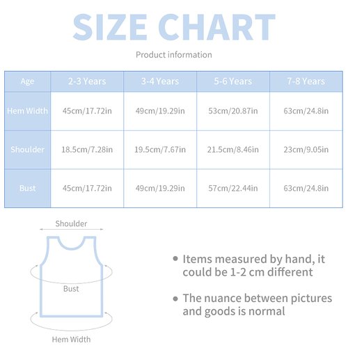 Cooraby 6 Pack Kids Toddler Tank Top Undershirts Soft Shirts for Girls and Boys