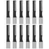 FERCAISH 12 Pcs Carbon Teasing Combs, Plastic Salon Anti Static Teasing Lifting Barber Comb Portable Comb for Women Most Hair Types(Black)