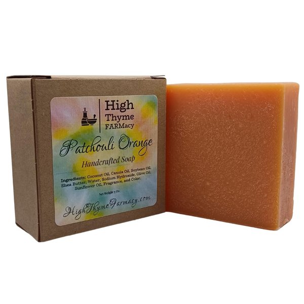 Patchouli Orange Soap for Men - 5 Ounce Bar of Patchouli & Orange Homemade Soap - Handcrafted Mens Soap Bar - Natural Soap with Patchouli & Orange - Mens Bar Soap - Natural Bar Soap