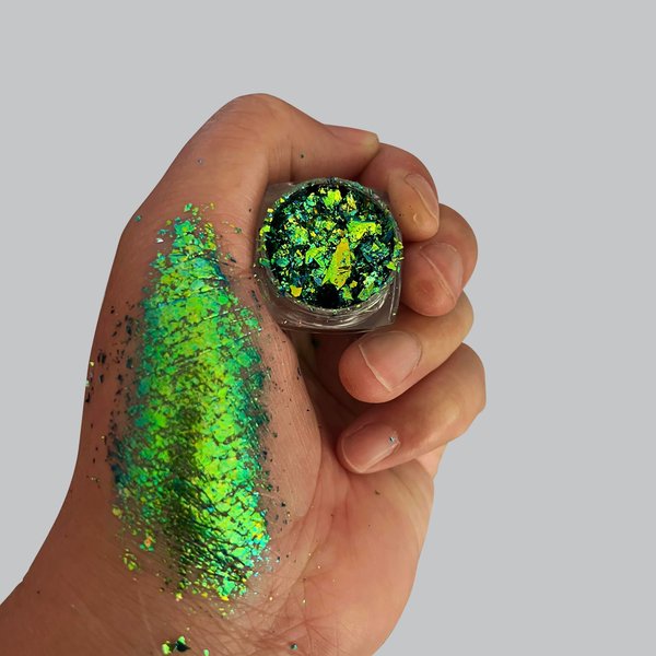 SZDYM Super shine duochrome powder,Colorful neon eye shadow flakes,Multi-Reflective Finishes Makeup,0.26 Grams Pressed Highly Pigmented Minerals (#07)