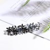 Flower Rhinestone Hair Barrettes for Women Fine Hair Glitter Sparkle Fancy Hair Clips for Women And Girls Elegant Pearl Barrettes (Black&Blue)