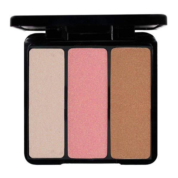 EVE PEARL Blush Trio Blush Palette Everyday Natural Looking Long Lasting Makeup Vitamin E Skincare- Bronzing Highlighter