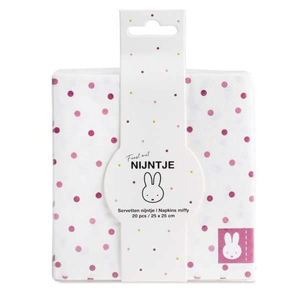 Servetten Nijntje Roze 20st.