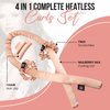 Silk Heatless Curling Rod Set | Hair Rollers for Heatless Curls | Mulberry Silk for Bouncy Voluminous Curls | Overnight Curls to Sleep in | Heatless Curling Rod Headband Hair Wrap Set-All Hair Types