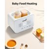 Baby Bottle Warmer, Grownsy 8-in-1 Fast Milk Warmer with Timer Breastmilk or Formula, Fits 2 Bottles, Accurate Temperature Control, with Defrost, Sterili-zing, Keep, Heat Baby Food Jars Function