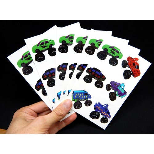 Premium Monster Truck Temporary Tattoos, Party Favors