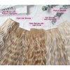 Hair Extensions, REECHO Blonde Clip in Hair Extensions 24" Thick Long Loose Waves hair extensions HE002 Invisible Lace Weft Natural Soft Hairpieces for Women – Platinum Blonde