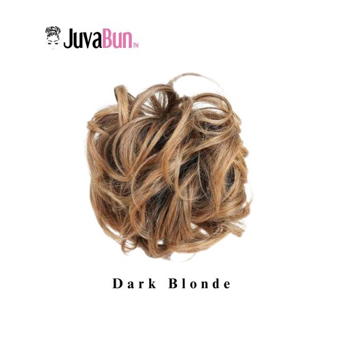 Juvabun Claw Clip Messy bun - Dark Blonde Claw Clip Messy Bun Hair Piece Wavy Curly Hair Bun Clip in Claw Chignon Everyday Wear Synthetic Hair Bun Scrunchie Dark Blonde