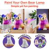 Goodyking Paint Your Own Bear Lamp Kit, DIY Geometric Bear Night Light, Arts & Crafts for Kids Ages 8-12, Painting Kit for Girls Boys Age 4 5 6 7 8+, Art Supplies Creative Gift for Birthday, Party