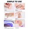 Kalolary Semi Cured Gel Nail Strips, Long Lasting Gel Nail Art Stickers with Any Nail Lamps, 20pcs Gel Nail Wrap Stickers Easy Apply&Remove with Nail File & Stick