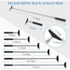 Flanker-L 2 Pack Oversized Portable Extendable Back Scratcher, Upgraded Metal Stainless Steel Telescoping Back Scratcher Tool with Canvas Carrying Bag