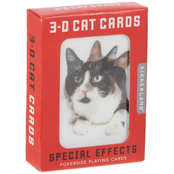 Kikkerland Playing Cards, Cat Lenticular
