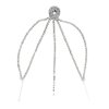 Rumtock Wedding Bridal Teardrop Beads Silver Forehead Head Chain with Bobby Pins Women Girls Exotic Hair Jewelry