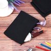 12 Pieces Canvas Cosmetic Bag Multipurpose Cosmetic Pouch Zipper Makeup Bags Blank Make Up Purse for Women Travel Organize Storage, Multi Sizes (Black)