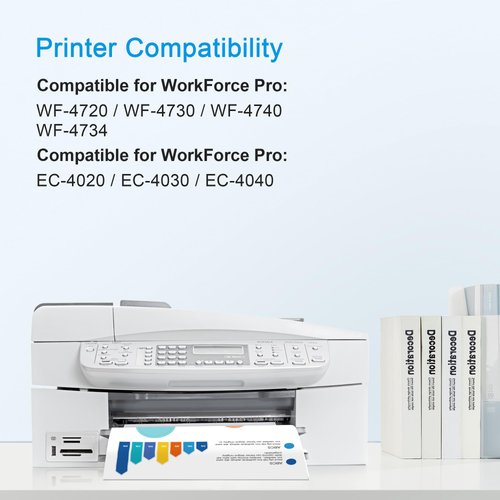 802XL Remanufactured Ink Cartridges Replacement for Epson 802 Ink Cartridges 802XL Ink Cartridges for Epson Printer to Use with Workforce Pro WF-4730 WF-4740 WF-4720 WF-4734 EC-4020 EC-4030 (4 Pack)