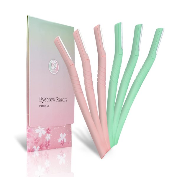 Eyebrow Razor Dermaplaning Tool Sangle Sopffy 6 Pcs Face Razors for Women Sensitive Skin Eyebrow Trimmer Facial razor Face shavers with Safety Cover for women Skincare