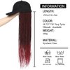 AliRobam Hat Wigs Baseball Cap with Senegalese Twist Braids Hair extensions Hat With Braided Hair attached for Black White woman (24inch, TBug)