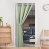 Door Curtain for Doorway Privacy, Sliding Closet Door Curtains 80 Inch Length Insulated Thermal Privacy Curtain Cover for Room Divider, Blackout Doorway Curtain Grommet Top, 1 Panel, W42 X L80, Sage