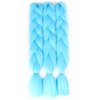 Colorful Braiding Hair Extensions 24 Inch 3 Packs Synthetic High Temperature Jumbo Braids Hair Crochet Hair Extension for Braiding. Blue.