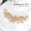 Jakawin Bride Crystal Wedding Hair Vine Gold Rhinestone Hair Piece Bridal Headpiece Hair Accessories for Women and Girls HV162