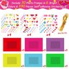 chiazllta 30 Packs Valentine’s Day Picture Frame Craft Kits for Kids Valentines DIY Craft Heart Art Valentine’s Day Party Decoration Favor Home Classroom Game Activities