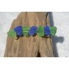 Genuine Cobalt Blue and Kelly Green Sea Glass French Barrette Hair Clip