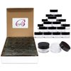 50 Jars - Beauticom High-Graded 5 Grams/5 mL BPA Free Thick Clear Acrylic No Leak Plastic empty Containers with Black Lid for Cosmetic, Lip Balm, Beads, Creams, Lotion, Liquids, Sample, Travel