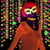 530feet UV Paper Neon Garland Neon Streamers Glow in The Dark Glow Party Supplies and Decorations Glow in The Dark Streamers Blacklight Reactive Fluorescent Black Light Neon Party Supply for Birthday