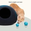 MEOWFIA Wool Ball Toys - 6-Pack of Safe for Cats and Small Dogs Balls - 1.5 Inch Felted Wool Cat Toy and Dog Toy - Perfect with Cat Cave - Silent - Mini Tennis Balls - (1,5in/Aquamarine)