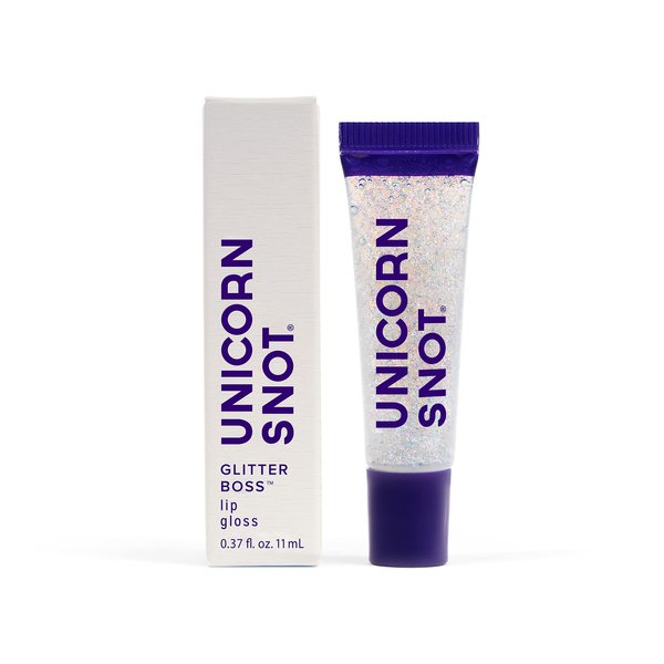UNICORN SNOT Glitter Lip Gloss - Long-Lasting Sparkly Lip Shine - Vegan & Cruelty Free Non-Sticky Formula - Lip Gloss for Festivals and Rave Makeup - High-Shine Lip Gloss, Sparkly Clear, Disco