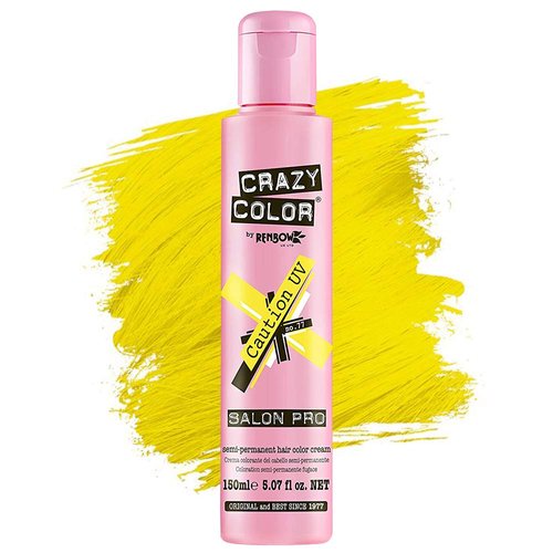 Crazy Color Semi Permanent Hair Dye - Vegan and Cruelty-Free Hair Color - Temporary Dye for Pre-lightened or Blonde Hair - No Peroxide or Developer Required (CAUTION)